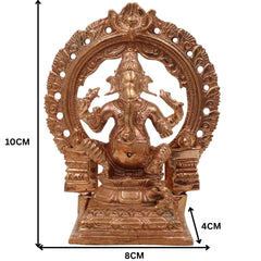 Bronze Lord Ganesha Idol, Handmade Ganesh Murti for Pooja, Home Temple & Spiritual Decor, Gold, 4 Inch, 1 Piece