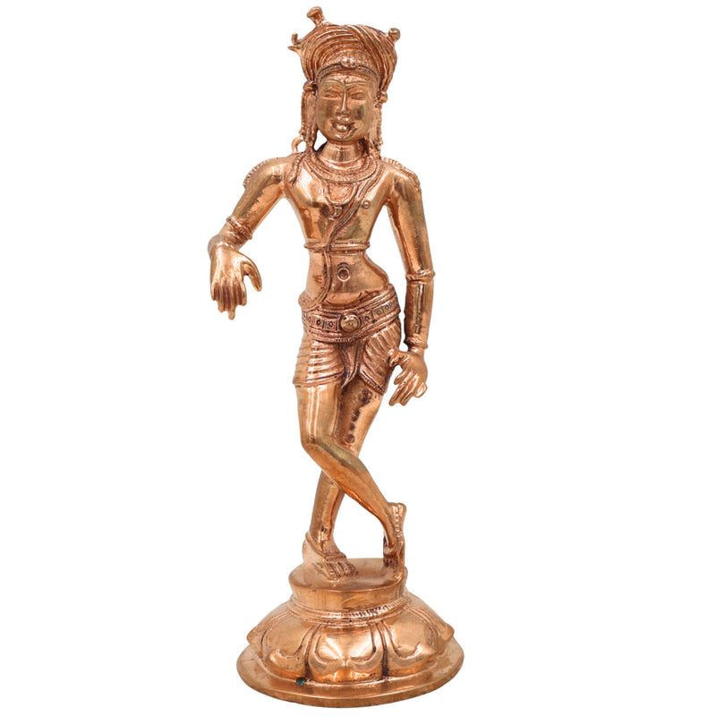 Vrishavahana Shiva Idol in Panchaloha Bronze, Mahadev Murti, Bholenath Statue, Handmade Chola Art Shiva for Puja & Home Décor,Gold, 6 Inch, 1 Piece