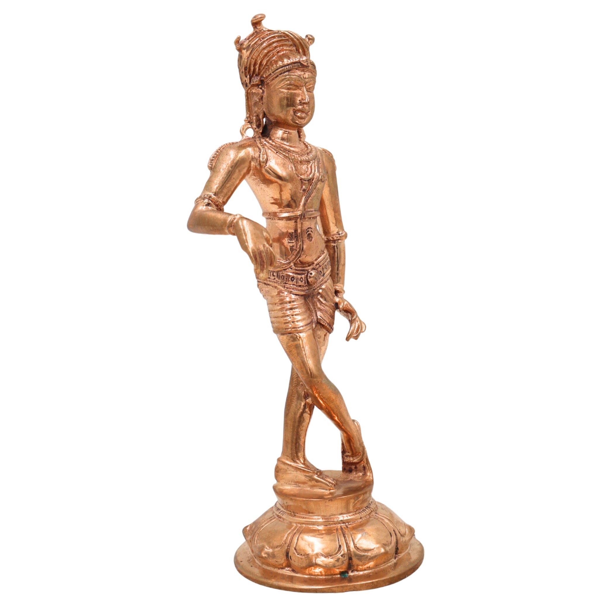 Vrishavahana Shiva Idol in Panchaloha Bronze, Mahadev Murti, Bholenath Statue, Handmade Chola Art Shiva for Puja & Home Décor,Gold, 6 Inch, 1 Piece