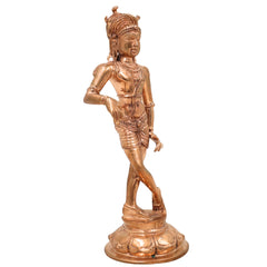 Vrishavahana Shiva Idol in Panchaloha Bronze, Mahadev Murti, Bholenath Statue, Handmade Chola Art Shiva for Puja & Home Décor,Gold, 6 Inch, 1 Piece