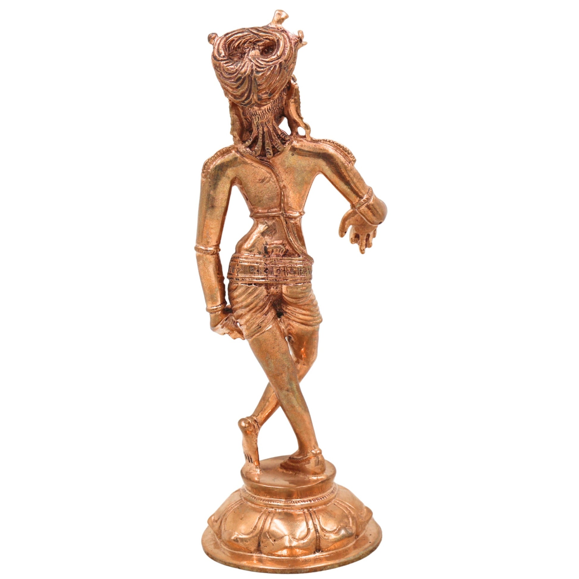 Vrishavahana Shiva Idol in Panchaloha Bronze, Mahadev Murti, Bholenath Statue, Handmade Chola Art Shiva for Puja & Home Décor,Gold, 6 Inch, 1 Piece