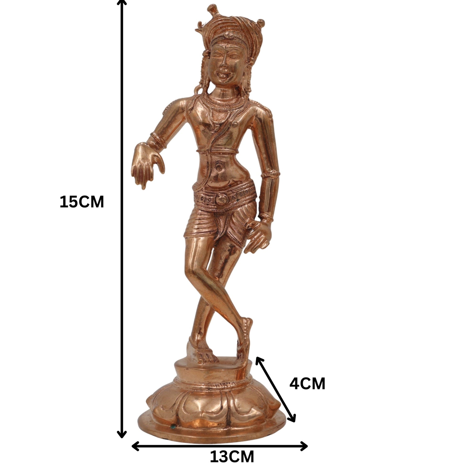 Panchaloha Bronze Shiva Parvati Idol | Uma Maheshwara Gauri Shankar Ardhanarishvara Murti | Handmade Chola Art Hindu Sculpture for Puja & Home Decor,Gold, 6 Inch, 1 Piece