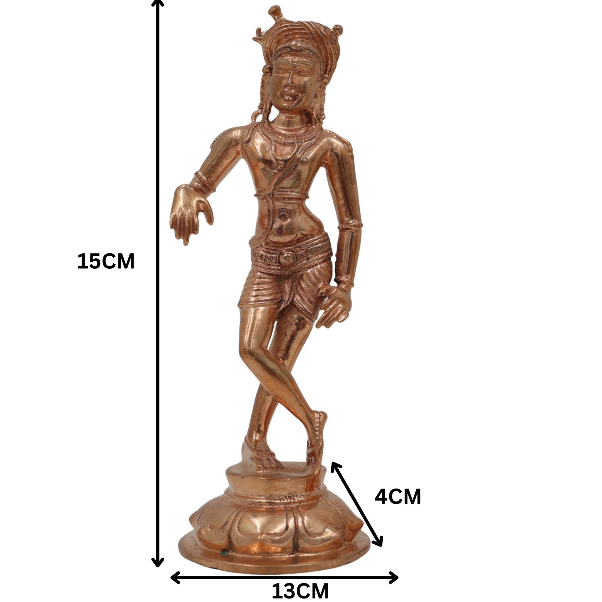 Panchaloha Bronze Shiva Parvati Idol | Uma Maheshwara Gauri Shankar Ardhanarishvara Murti | Handmade Chola Art Hindu Sculpture for Puja & Home Decor,Gold, 6 Inch, 1 Piece