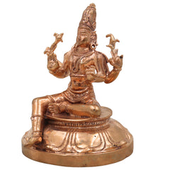 Handcrafted Bronze Shiva Idol | Mahadev, Bholenath, Nataraja Panchaloha Murti | Chola Art, South Indian Temple Statue,Gold, 4 Inch, 1 Piece