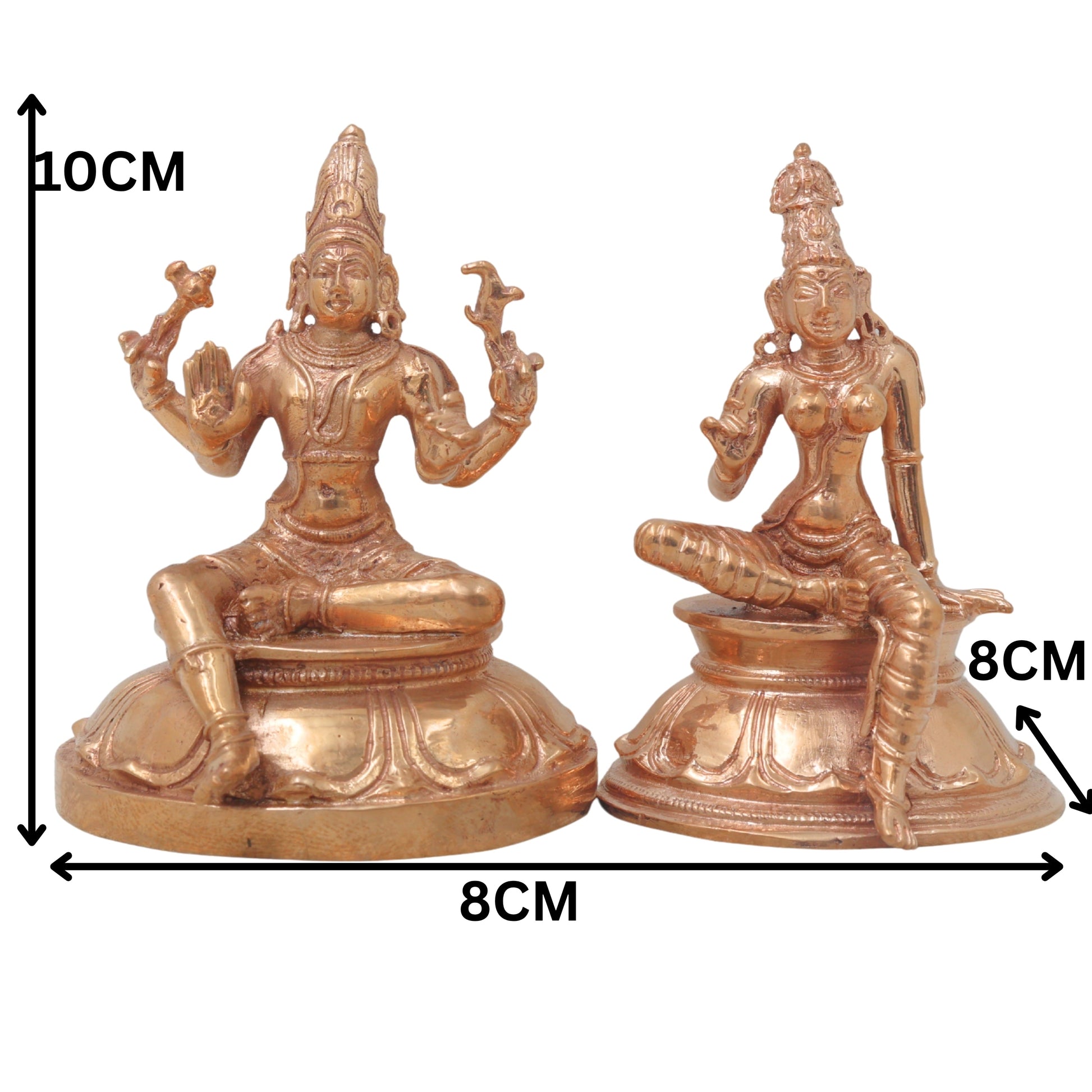 Bronze Shiva Parvati Murti, Shiv Parwathi, Uma Maheshwara Idols, Uma Shankar Silai, Umamaheshwaram, Umamaheswara Statue,Gold, 4 Inch, 1 Piece
