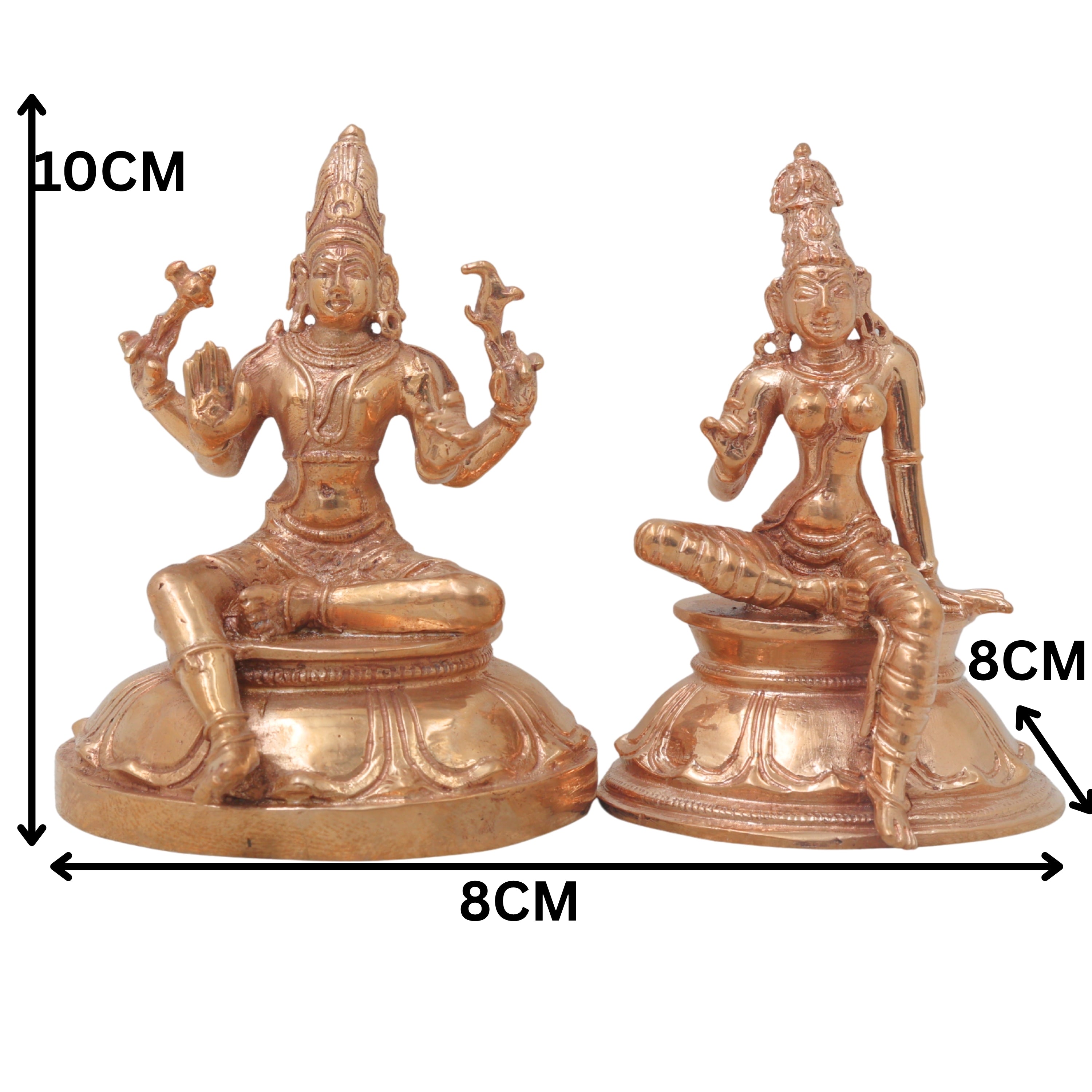 Bronze Shiva Parvati Murti, Shiv Parwathi, Uma Maheshwara Idols, Uma Shankar Silai, Umamaheshwaram, Umamaheswara Statue,Gold, 4 Inch, 1 Piece