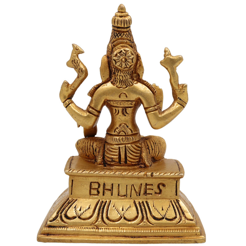 Brass Handcrafted Parvati Idol, Parvati Murti, Gauri Statue, Shakti Devi Figurine for Home, Temple & Office Decor,Gold, 5 Inch, 1 Piece