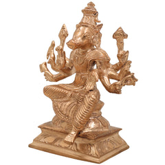Handmade Bronze Varahi Amman Idol | Panchaloha Varahi Devi Statue, Varahi Mata, Varahi Shakti for Puja & Temple Decor,Gold, 5 Inch, 1 Piece