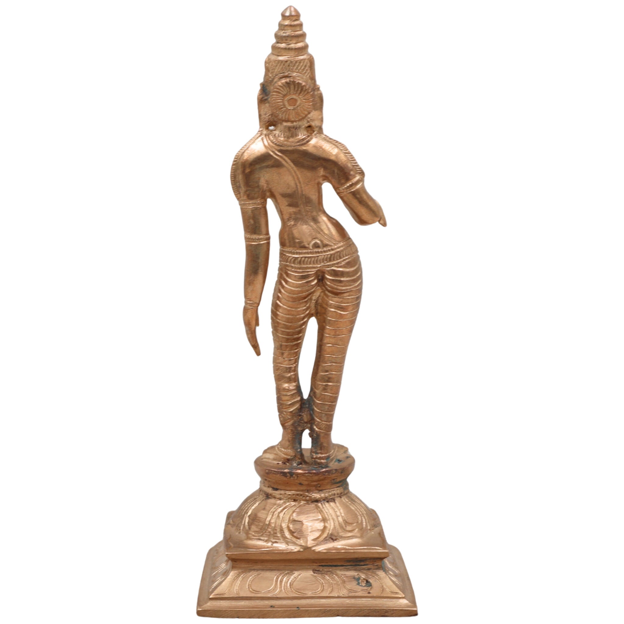Bronze Shivagami Devi Idol Panchaloha Sculpture, Sivagami Amman Amma Matha Shakti Goddess Murti | Handcrafted Chola Art Temple Vigraha,Gold, 7.5 Inch, 1 Piece