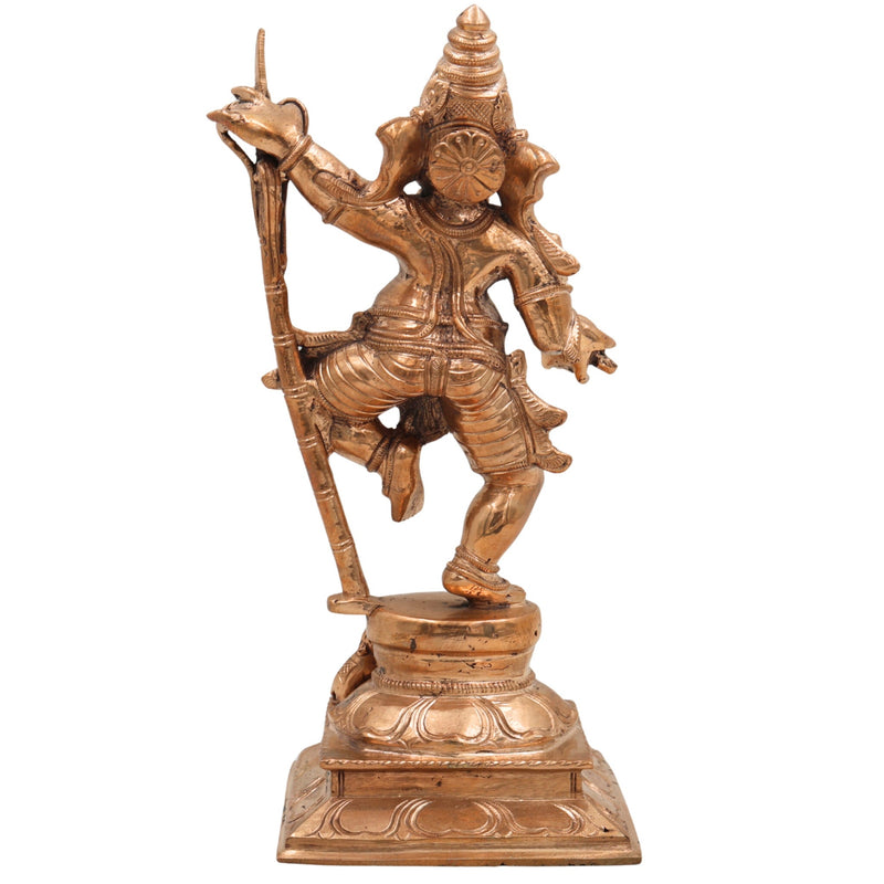Handcrafted Panchaloha Ganesh with sugar cane Idol, Bronze Siddhi Vinayaka idol, Ganpati, Ekadanta, Chola Style Pillaiyar Murti for Home & Temple,Gold, 9 Inch, 1 Piece