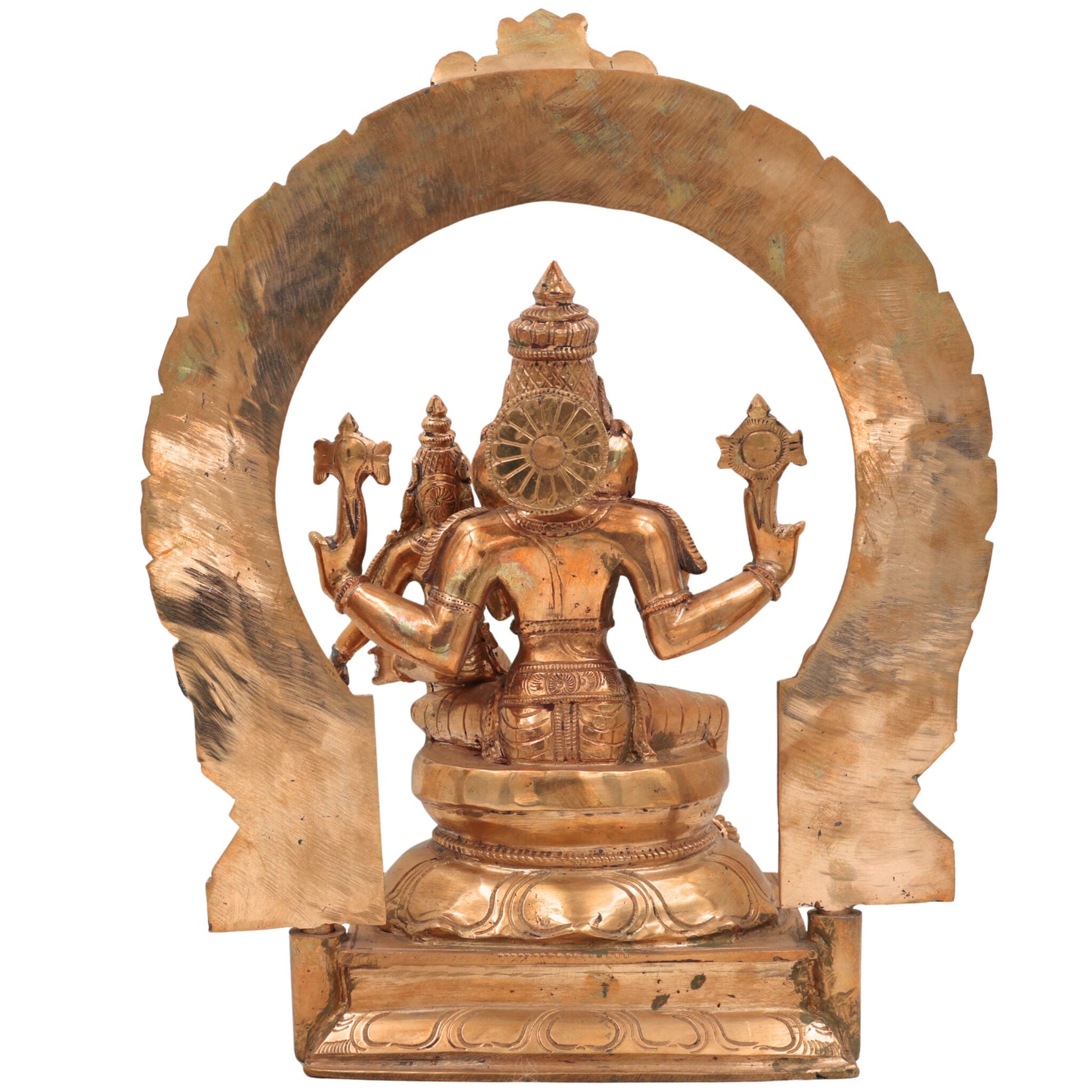 Handcrafted Panchaloha Lakshmi Narasimha Idol | Bronze Narasimha Swamy Murti for Home Temple, Office Decor & Spiritual Gifting,Gold, 13 Inch, 1 Piece