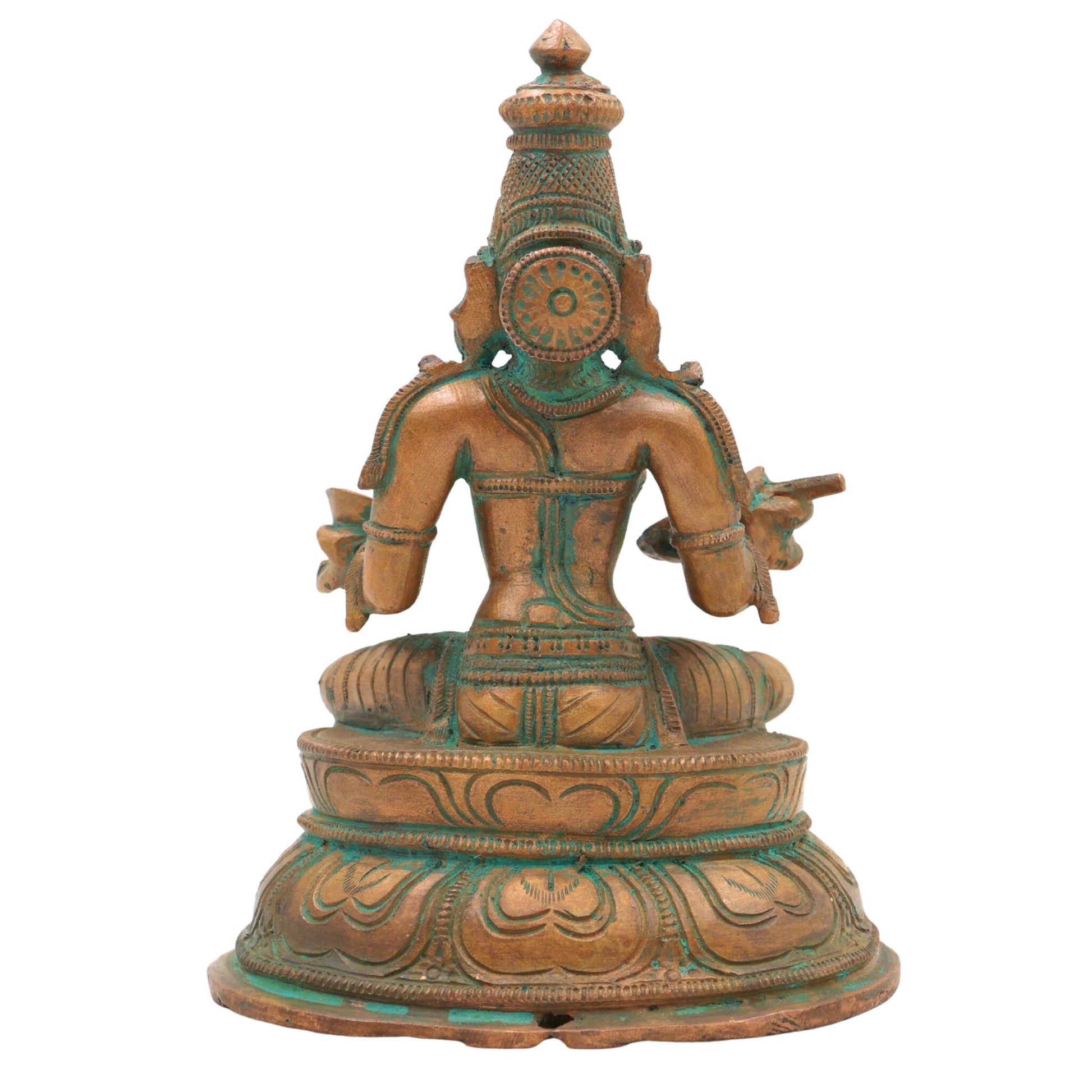 Handcrafted Bronze Annapurna Devi Idol – Panchaloha Annapoorna | Annada | Annapurneshwari | Annappoorani Murti for Temple & Home Decor,Brown, 6.5 Inch, 1 Piece