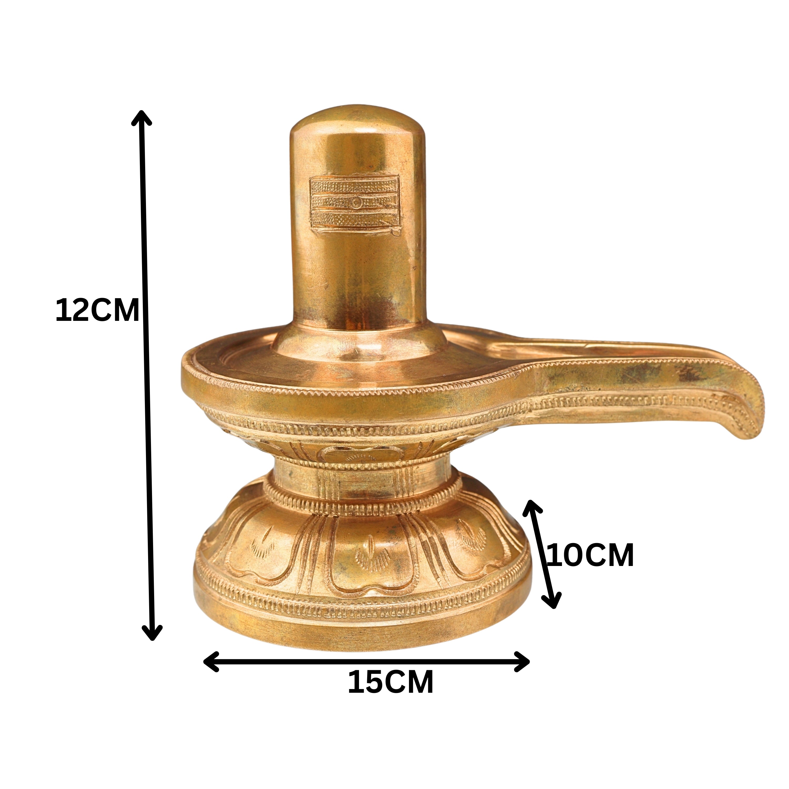 Handmade Bronze Shiva Lingam Idol | Panchaloha Shivalingam, Jyotirlinga, Mahalingam, Shivling for Home, Temple, Pooja & Gifting,Gold, 5 Inch, 1 Piece