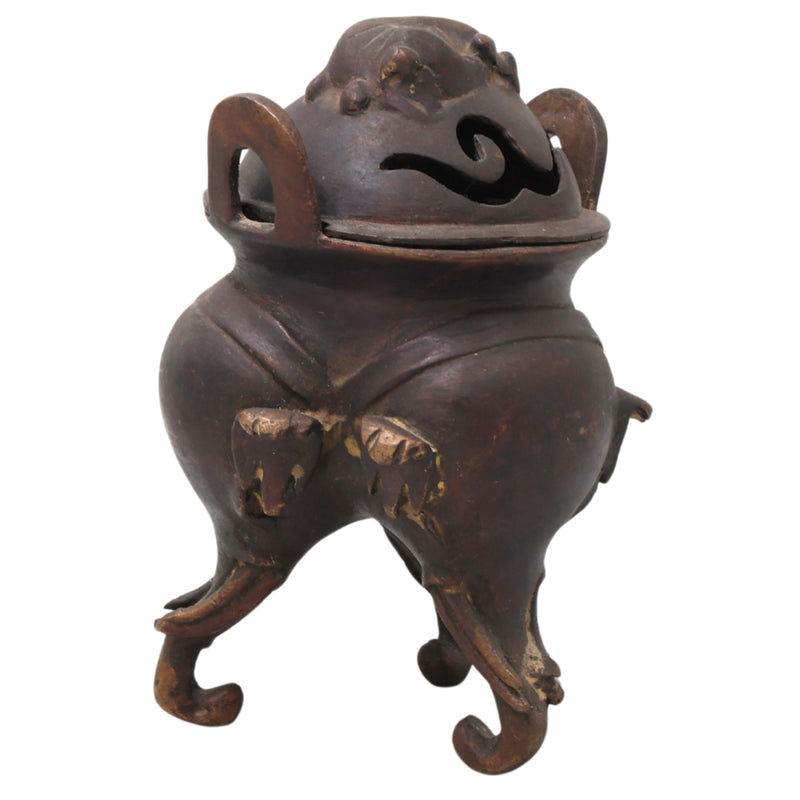 Brass Dhupa Dani Idol, Peetal Dhoop Burner, Handcrafted Temple Incense Holder, Traditional Agarbatti Stand for Pooja, Meditation & Home Mandir,Gold, 7 Inch, 1 Piece