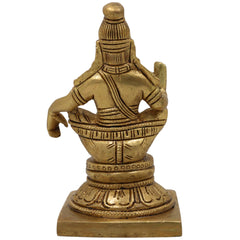 Brass Lord Murugan Idol – Kartikeya, Skanda, Subramanya, Shanmukha, Kumara Swamy, Vel Murugan Statue for Pooja, Home Temple & Decor,Gold, 5 Inch, 1 Piece