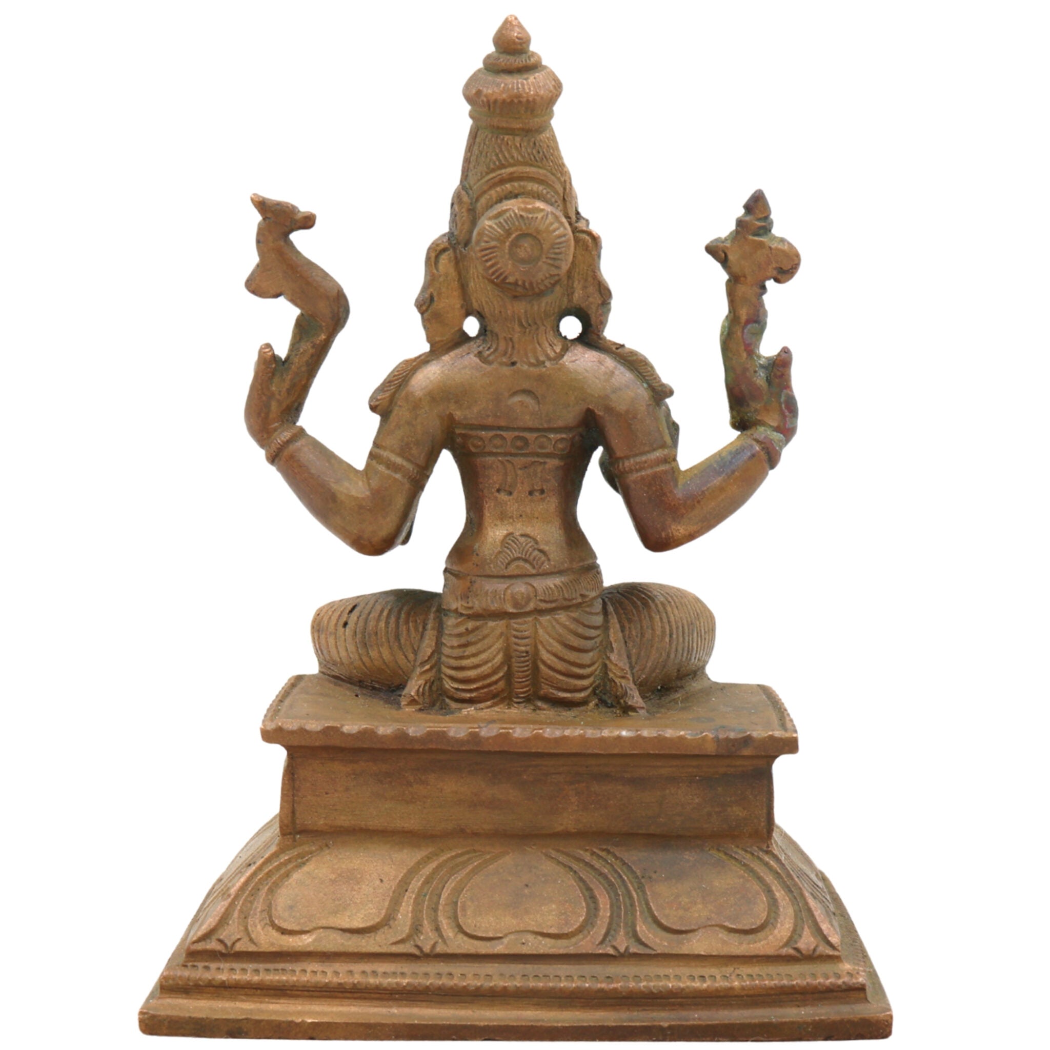 Handcrafted Bronze Parvati Devi Idol | Panchaloha Gauri Uma Durga Statue | South Indian Chola Art Shakti Sculpture for Pooja & Home Temple,Brown, 5 Inch, 1 Piece