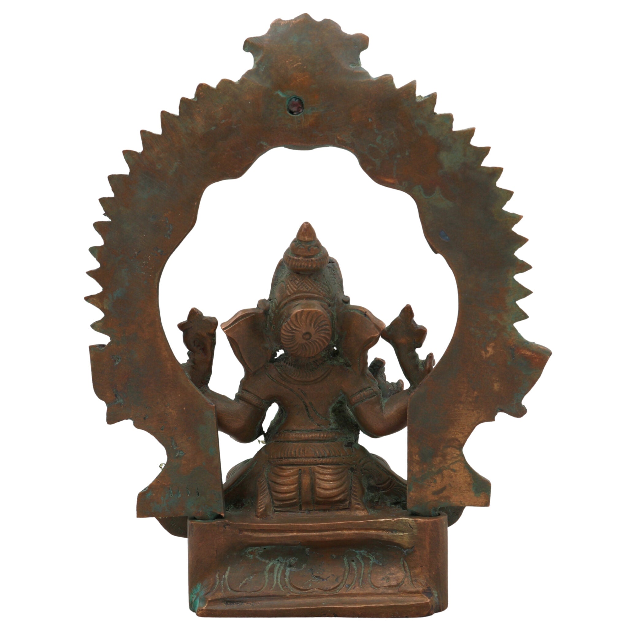 Handcrafted Panchaloha Bronze Ganesha Idol, Chola Style Vinayaka Ganpati Murti, Siddhivinayak, Vastu Elephant God Statue for Home & Temple,Brown, 7 Inch, 1 Piece