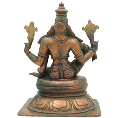 Handmade Bronze Vishnu Idol | Panchaloha Vishnu Murti | Chola Art Narayana, Govinda, Venkateswara Statue for Temple & Home Pooja,Brown, 9 Inch, 1 Piece