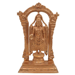 Handcrafted Bronze Venkateshwara Idol | Balaji Murti | Panchaloha & Chola Art Deity Statue for Home Temple, Puja, and Gifting,Brown, 13 Inch, 1 Piece