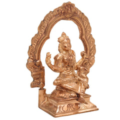Handmade Bronze Balambika Idol | Panchaloha Balaambike Murti | Bala Tripurasundari Statue for Temple, Puja & Home Decor,Brown, 7 Inch, 1 Piece