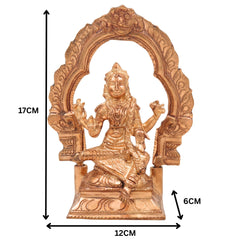Handmade Bronze Balambika Idol | Panchaloha Balaambike Murti | Bala Tripurasundari Statue for Temple, Puja & Home Decor,Brown, 7 Inch, 1 Piece