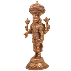 Bronze Venkateshwara Idol | Lord Balaji Tirupati Panchaloha Statue | Sri Srinivasa Murti for Home Temple & Pooja,Gold, 11 Inch, 1 Piece