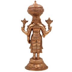 Bronze Venkateshwara Idol | Lord Balaji Tirupati Panchaloha Statue | Sri Srinivasa Murti for Home Temple & Pooja,Gold, 11 Inch, 1 Piece