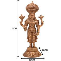 Bronze Venkateshwara Idol | Lord Balaji Tirupati Panchaloha Statue | Sri Srinivasa Murti for Home Temple & Pooja,Gold, 11 Inch, 1 Piece