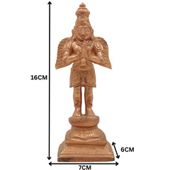 Handcrafted Panchaloha Bronze Garuda Dev Idol | Vishnu Vahana Suparna Khageshwara Murti for Home Temple & Vastu,Gold, 6.5 Inch, 1 Piece
