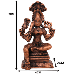 Copper Mariamman Idol, Tamra Karumari Amman Statue, Thamira Devi Murthi, Samayapuram Mariamman, South Indian Temple Decor & Puja Gift,Gold, 23 Inch, 1 Piece