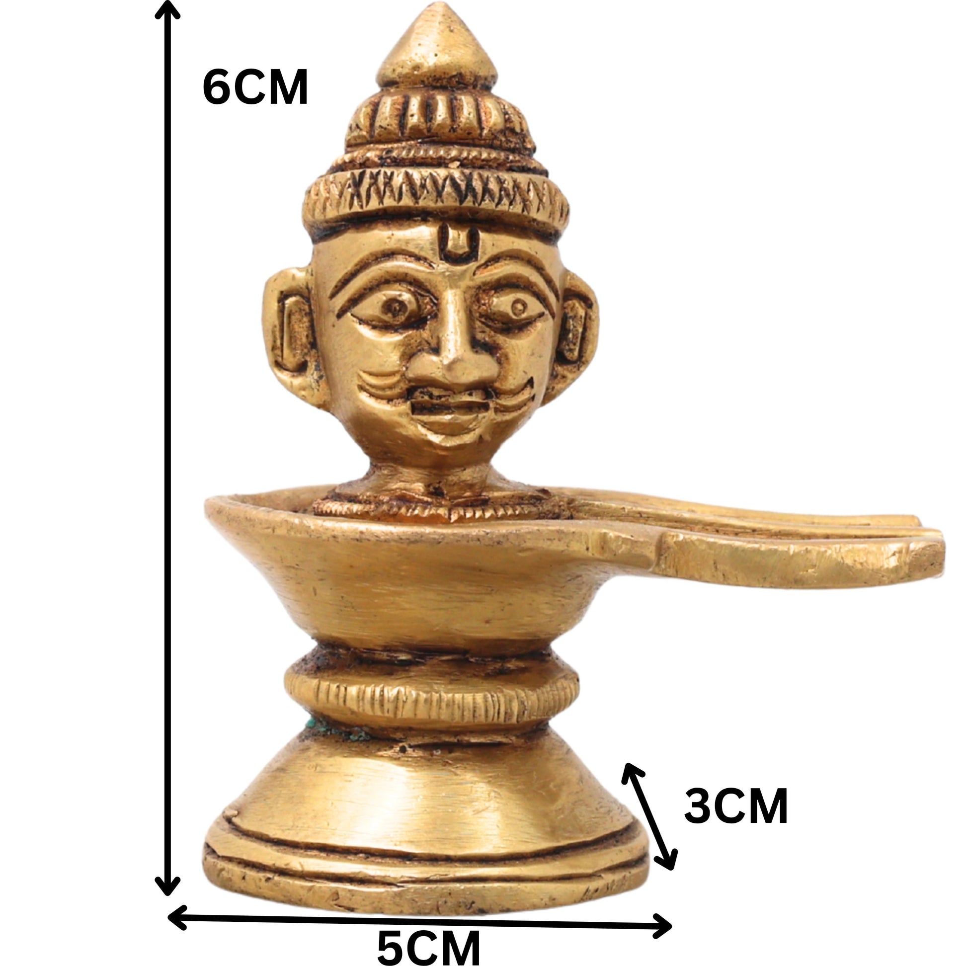 Handcrafted Brass Shiva Lingam with Face | Shivling Idol | Shivalingam Jyotirlinga Mahalingam Banalinga Murti for Puja & Home Temple Decor,Gold, 2.5 Inch, 1 Piece