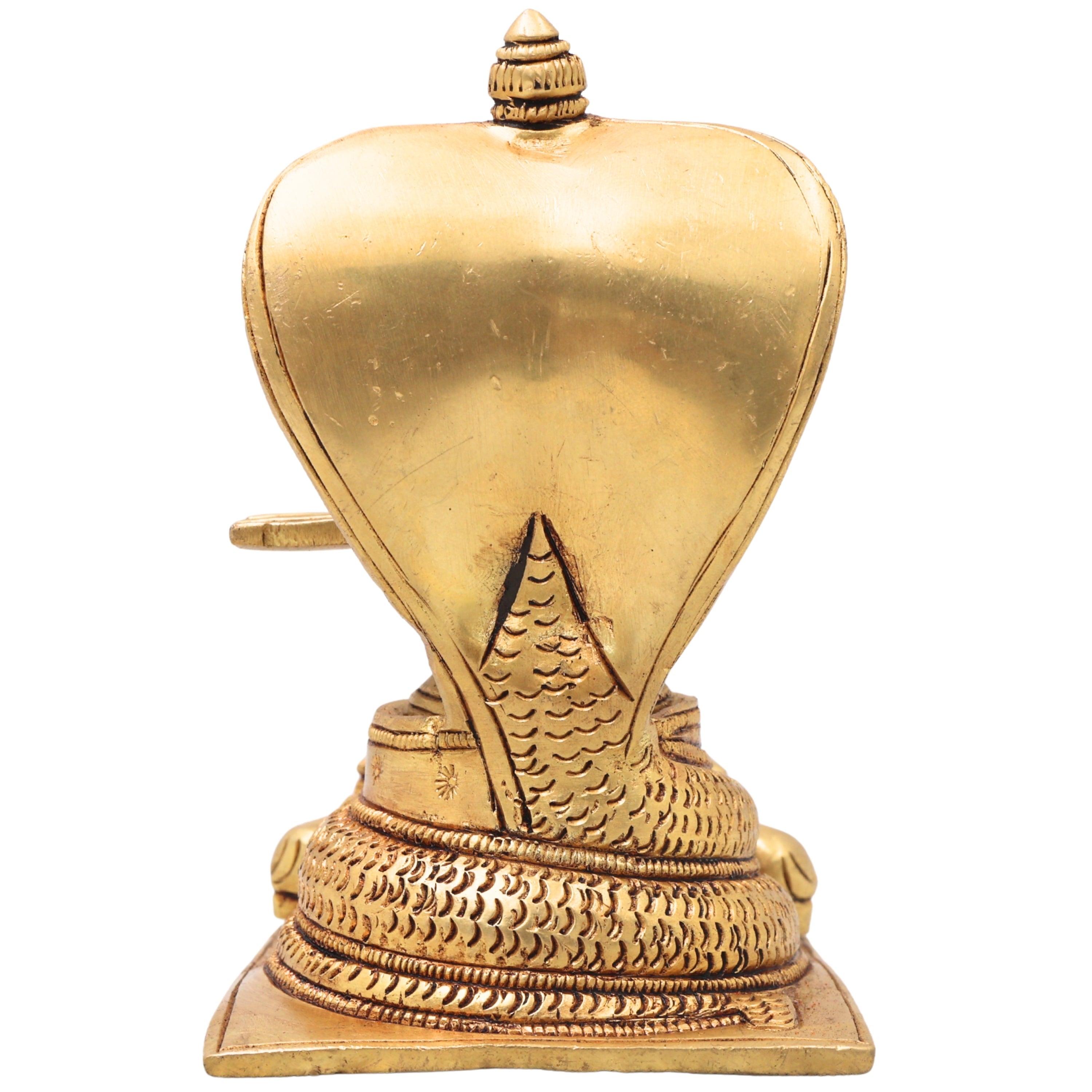 Handcrafted Brass Shiva Lingam with Naga & Nandi, Shivling Shivalingam Jyotirlinga Banalinga Idol for Home Temple Puja & Spiritual Decor,Gold, 5 Inch, 1 Piece