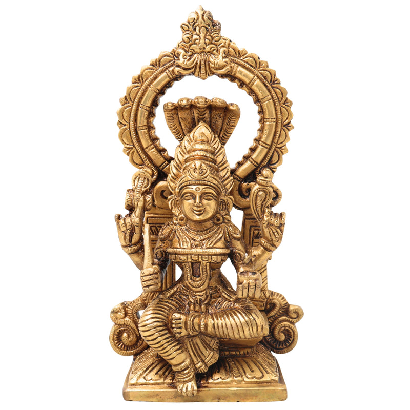 Brass Mariamman Idol, Goddess Mariamma Murti, Mariyammal Statue, Aadi Mariamman Pooja Idol | Handcrafted South Indian Mariamman Figurine for Home & Temple Decor,Gold, 7.5 Inch, 1 Piece