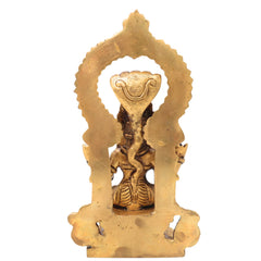 Brass Mariamman Idol, Goddess Mariamma Murti, Mariyammal Statue, Aadi Mariamman Pooja Idol | Handcrafted South Indian Mariamman Figurine for Home & Temple Decor,Gold, 7.5 Inch, 1 Piece