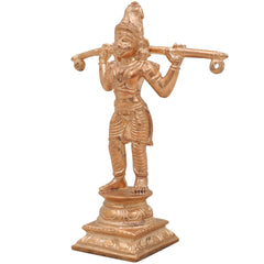 Handcrafted Idumban Idol | Panchaloha Bronze Murti | Idumban Swami Statue | Chola Art Temple Deity | South India Spiritual Idol,Gold, 6 Inch, 1 Piece