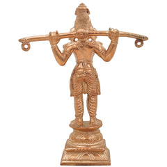 Handcrafted Idumban Idol | Panchaloha Bronze Murti | Idumban Swami Statue | Chola Art Temple Deity | South India Spiritual Idol,Gold, 6 Inch, 1 Piece