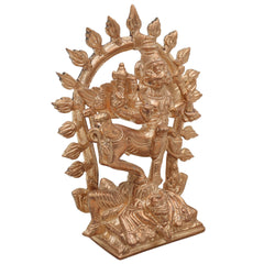 Handcrafted Bronze Lord Sharabha Idol | Sharabeshwara Murti | Panchaloha Sharabheshwaramurti | Chola Art South India Statue,Gold, 6 Inch, 1 Piece
