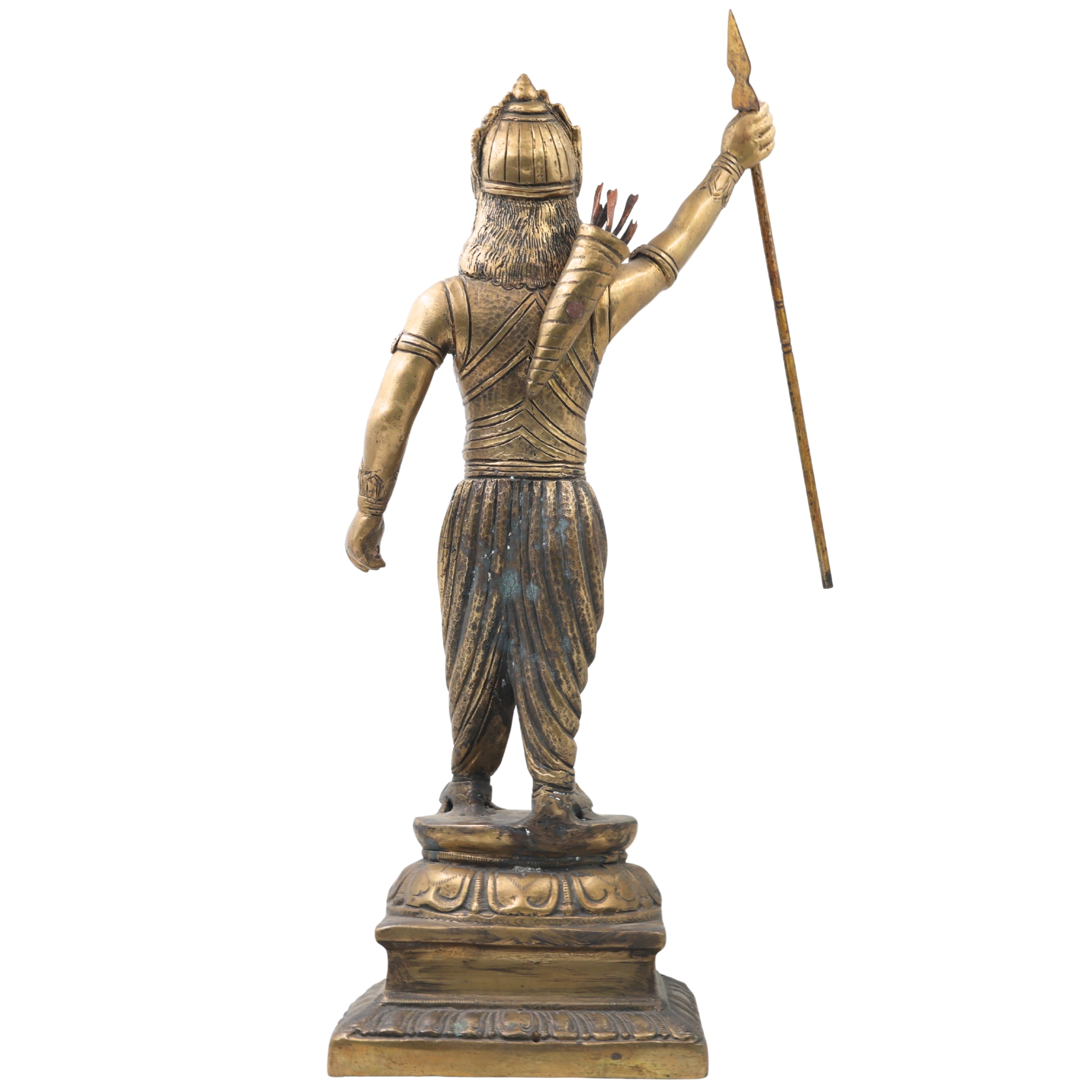 Bhunes Brass Bahubali Idol, Hindu King Sculpture,Gold, 22.5 Inch, 1 Piece