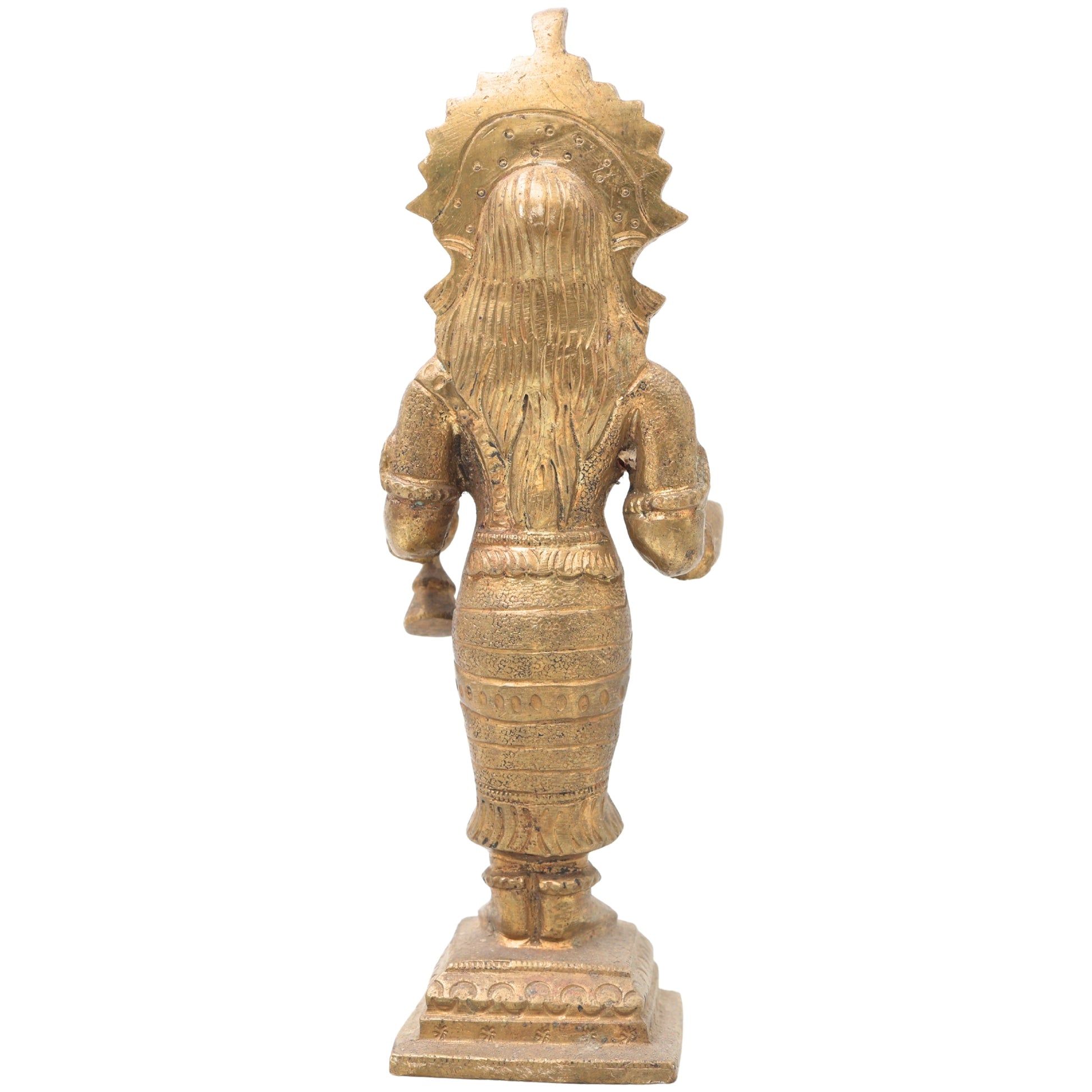 Bhunes Brass Antique Hindu Goddess Devi Idols,Brown, 8 Inch, 1 Piece