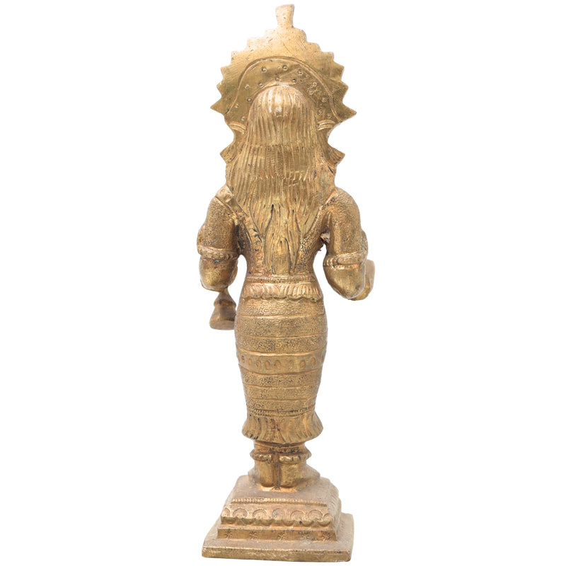 Bhunes Brass Antique Hindu Goddess Devi Idols,Brown, 8 Inch, 1 Piece
