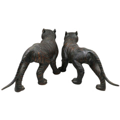 Brass Handcrafted Tiger Idol | Sher Vyaghra Puli Peetal Sculpture for Home, Temple & Decor,Brown, 6.5 Inch, 1 Piece