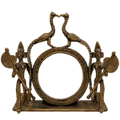 Bhunes Brass Dogra Art, Photo Frame, Prabhavali,Brown, 7 Inch, 1 Piece