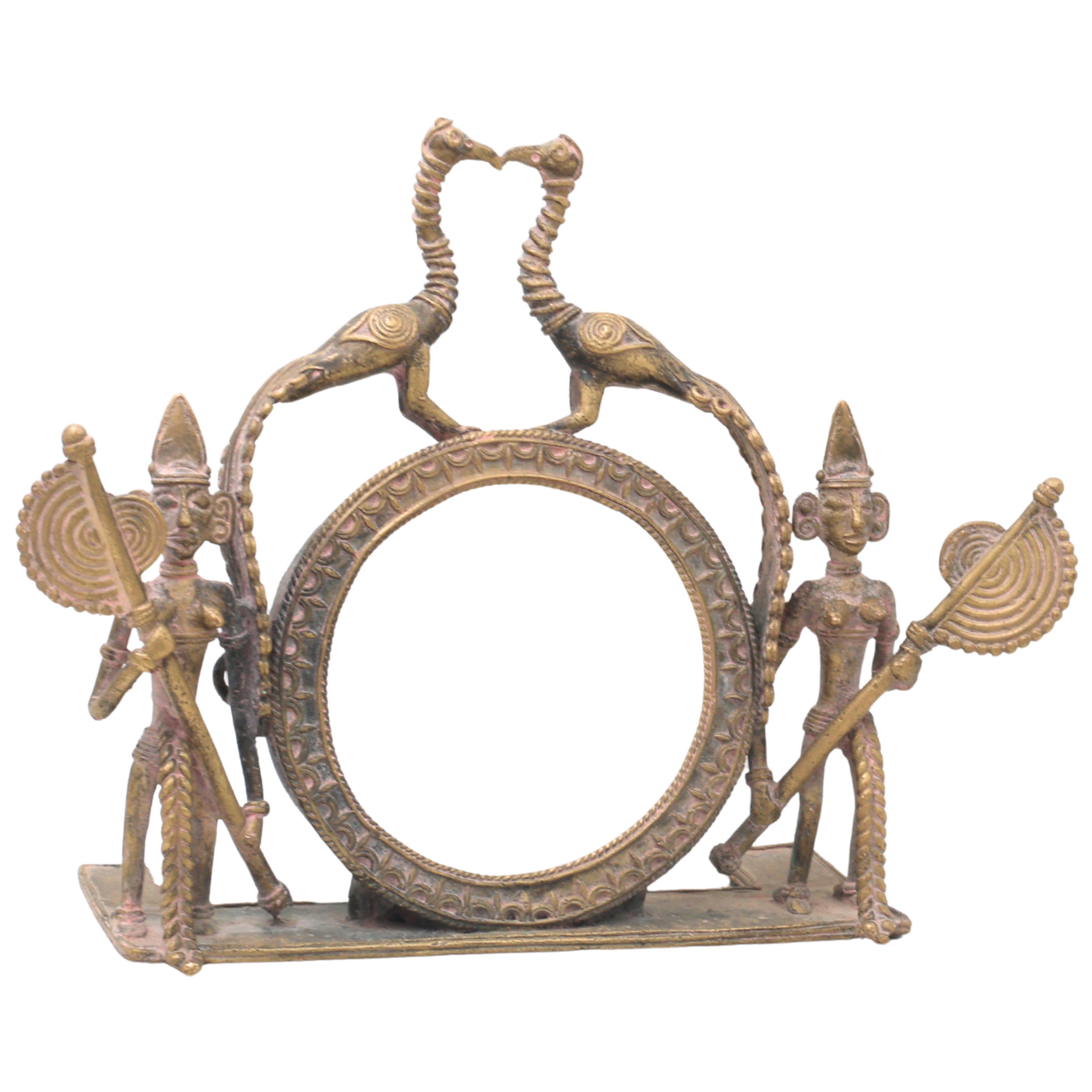 Bhunes Brass Dogra Art, Photo Frame, Prabhavali,Brown, 7 Inch, 1 Piece