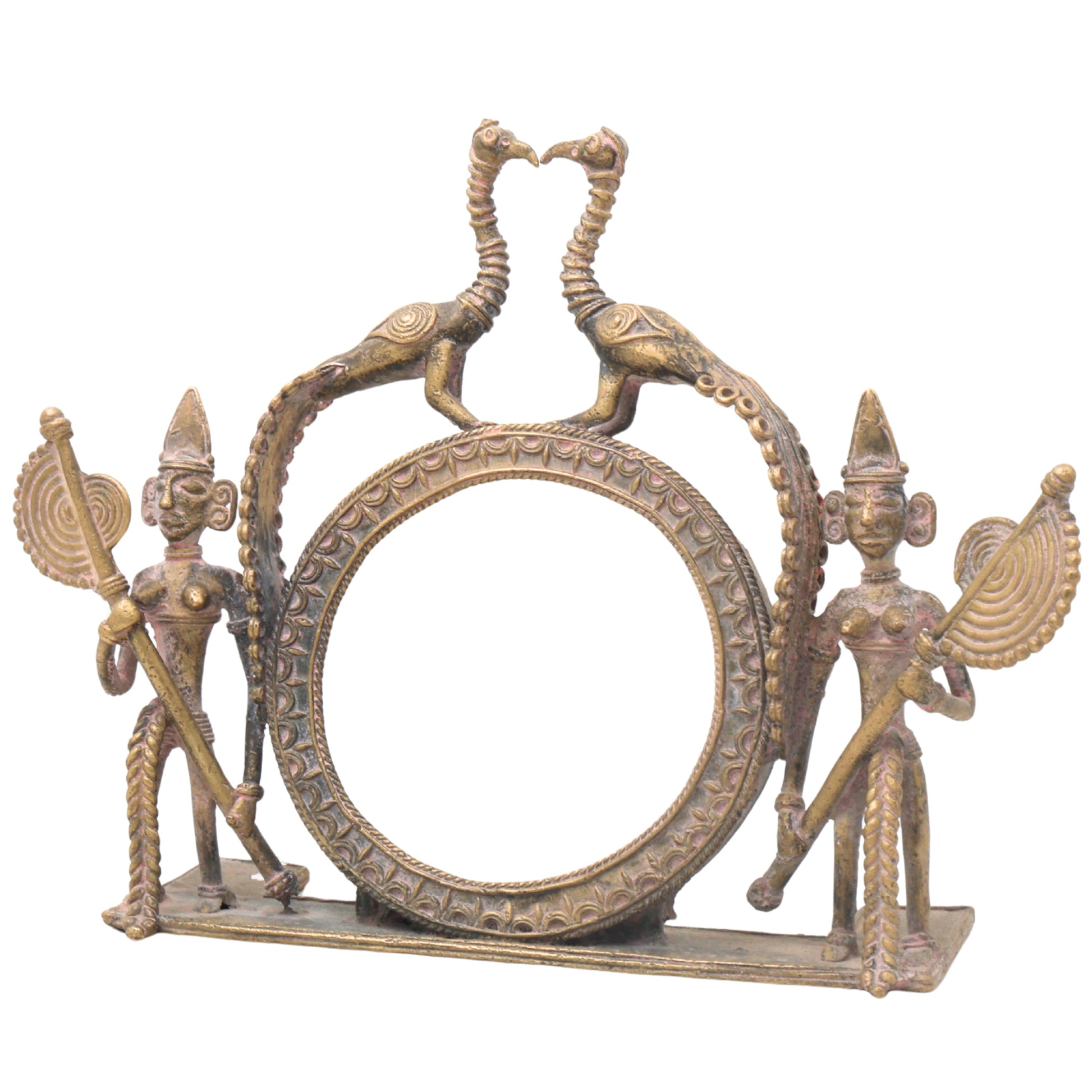 Bhunes Brass Dogra Art, Photo Frame, Prabhavali,Brown, 7 Inch, 1 Piece