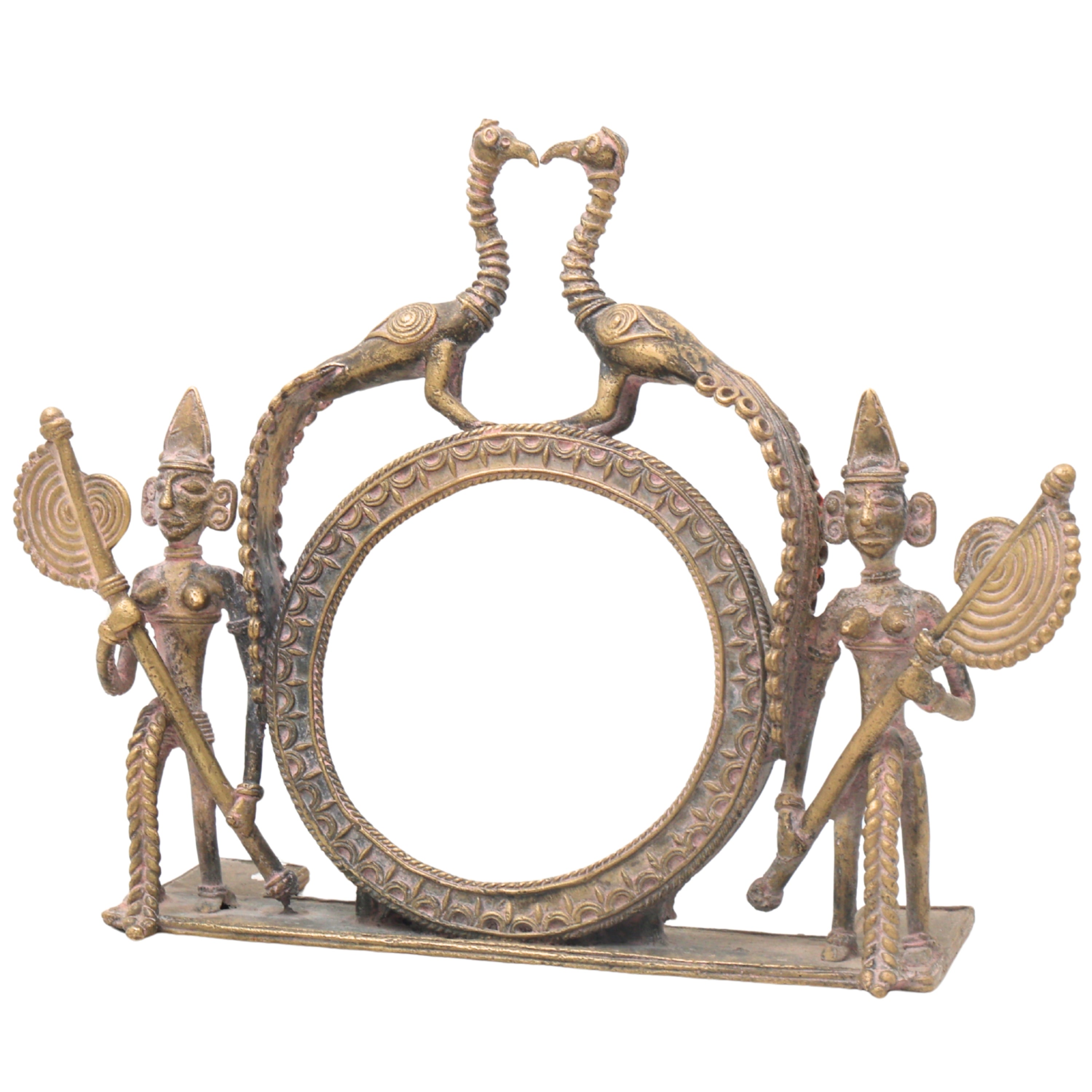 Bhunes Brass Dogra Art, Photo Frame, Prabhavali,Brown, 7 Inch, 1 Piece