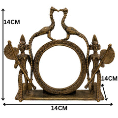 Bhunes Brass Dogra Art, Photo Frame, Prabhavali,Brown, 7 Inch, 1 Piece