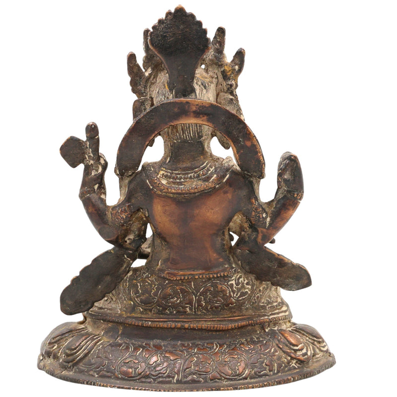 Handcrafted Brass Ganesha Idol | Ganpati Vinayaka Pital Murti for Pooja Room, Home Temple & Decor | Vighnaharta Pillaiyar Ganapati Statue by Bhunes,Brown, 9 Inch, 1 Piece