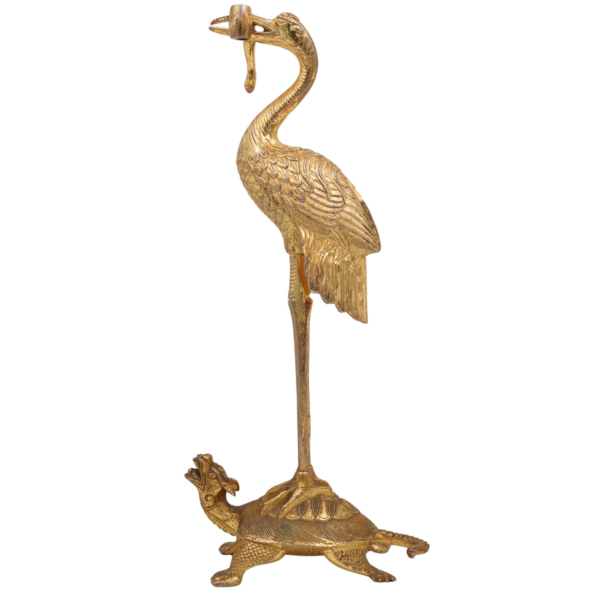 Brass Hamsa Swan Idol – Raj Hamsa, Paramahamsa Figurine, White Swan Sculpture for Home, Temple & Spiritual Decor,Brown, 10.5 Inch, 1 Piece