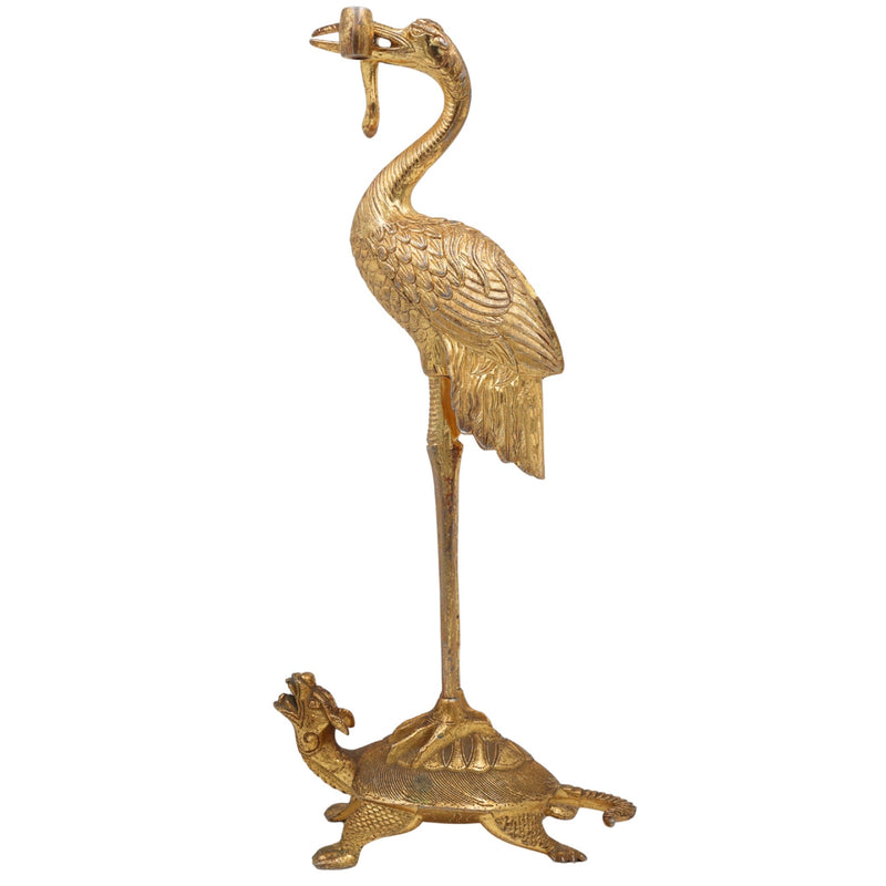 Brass Hamsa Swan Idol – Raj Hamsa, Paramahamsa Figurine, White Swan Sculpture for Home, Temple & Spiritual Decor,Brown, 10.5 Inch, 1 Piece