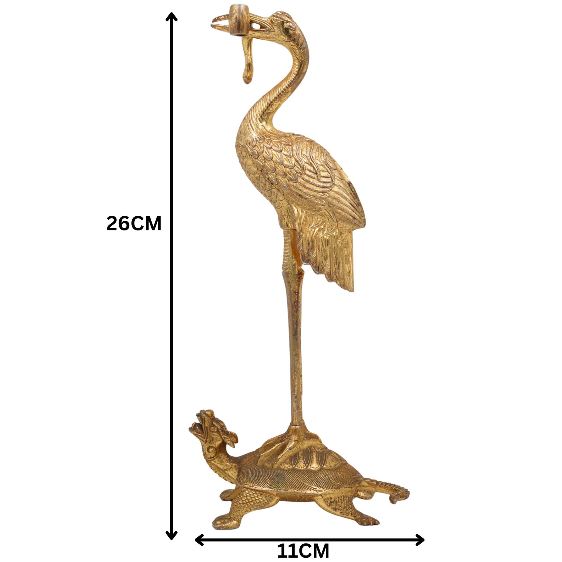 Brass Hamsa Swan Idol – Raj Hamsa, Paramahamsa Figurine, White Swan Sculpture for Home, Temple & Spiritual Decor,Brown, 10.5 Inch, 1 Piece